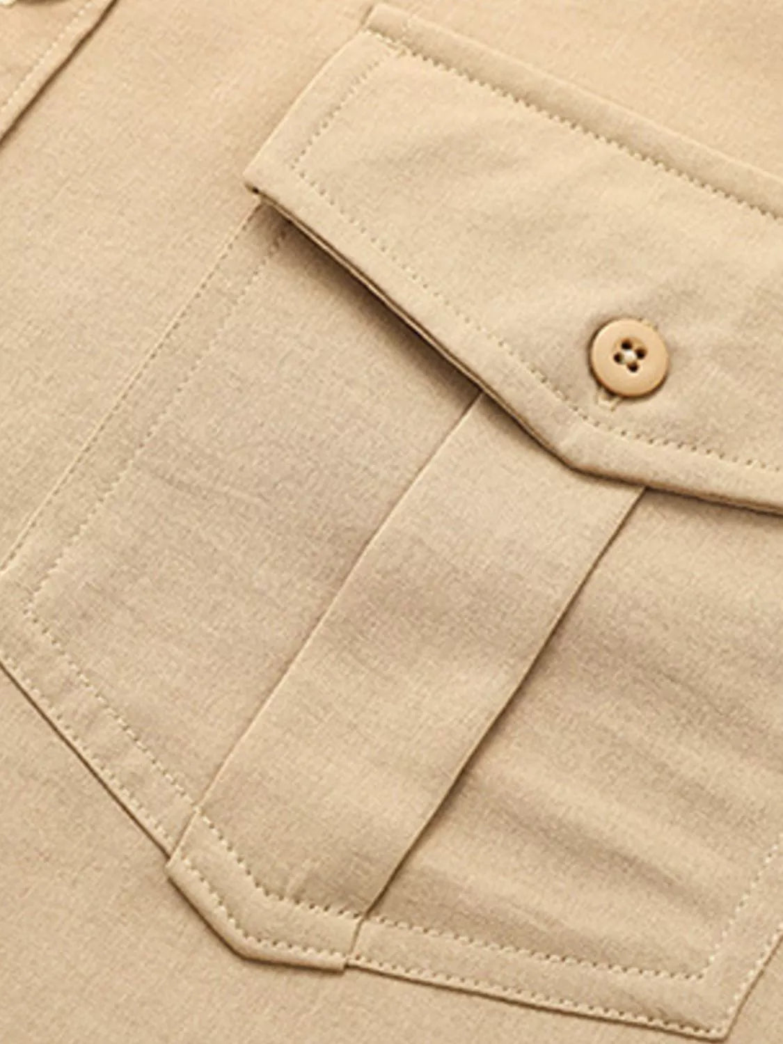 Men's Solid Color Long Sleeve Button-Up Shirt