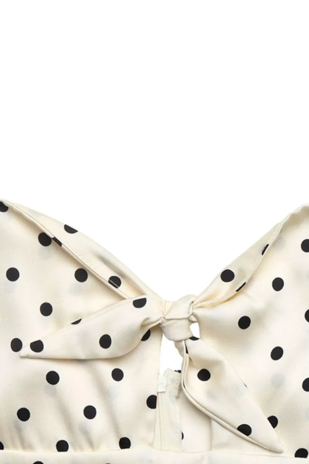 Polka Dot Tie-Front Cutout Maxi Dress