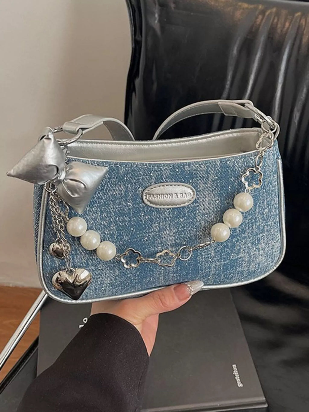 Pearl Chain Shoulder Bag