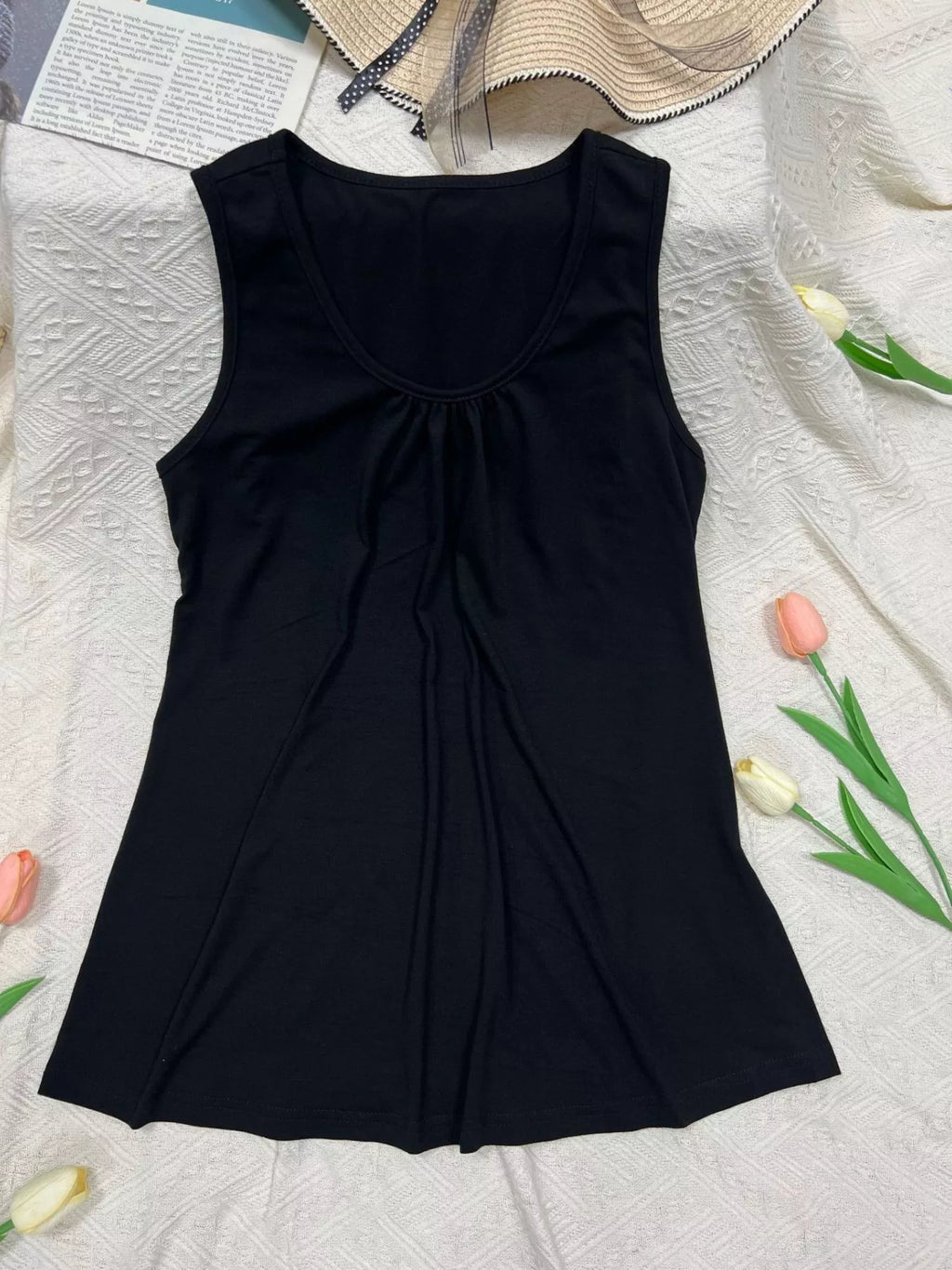 Solid Color Round Neck Tank
