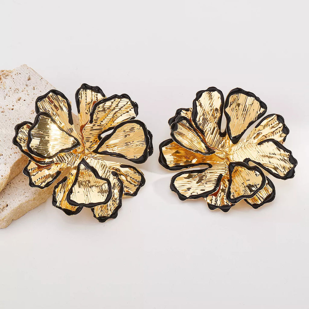 18K Gold-Plated Flower Stud Earrings