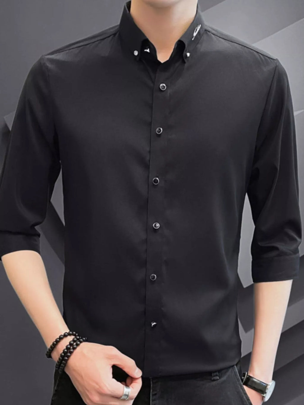 Men's Button Up Slim Fit Casual Shirt