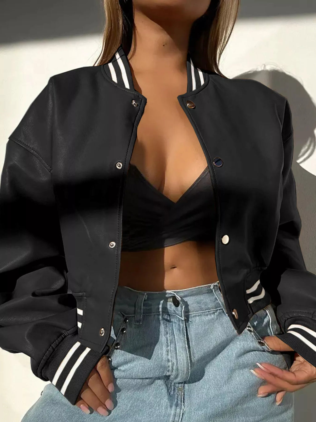 Snap Down Long Sleeve Jacket