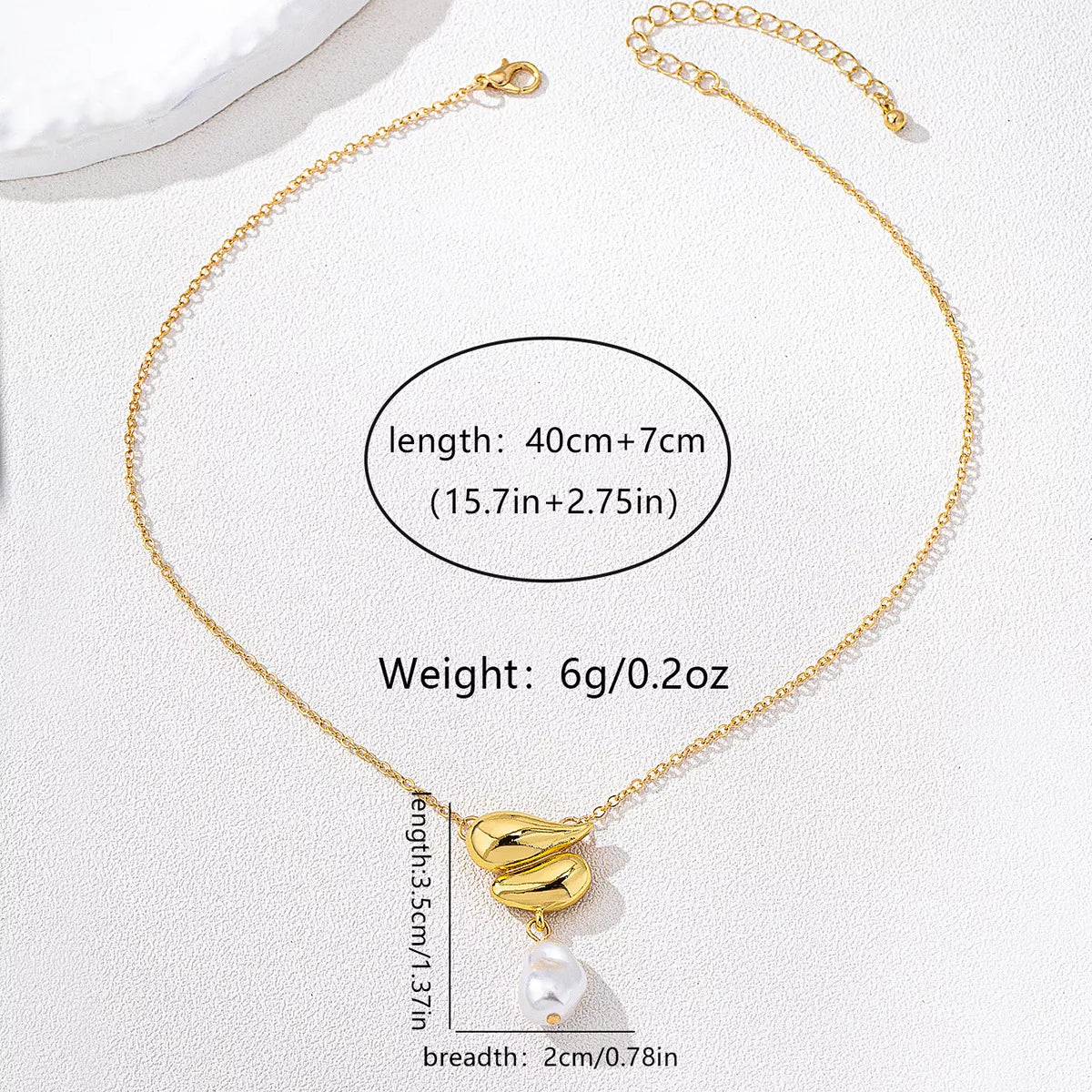 Synthetic Pearl 18K Gold-Plated Alloy Necklace