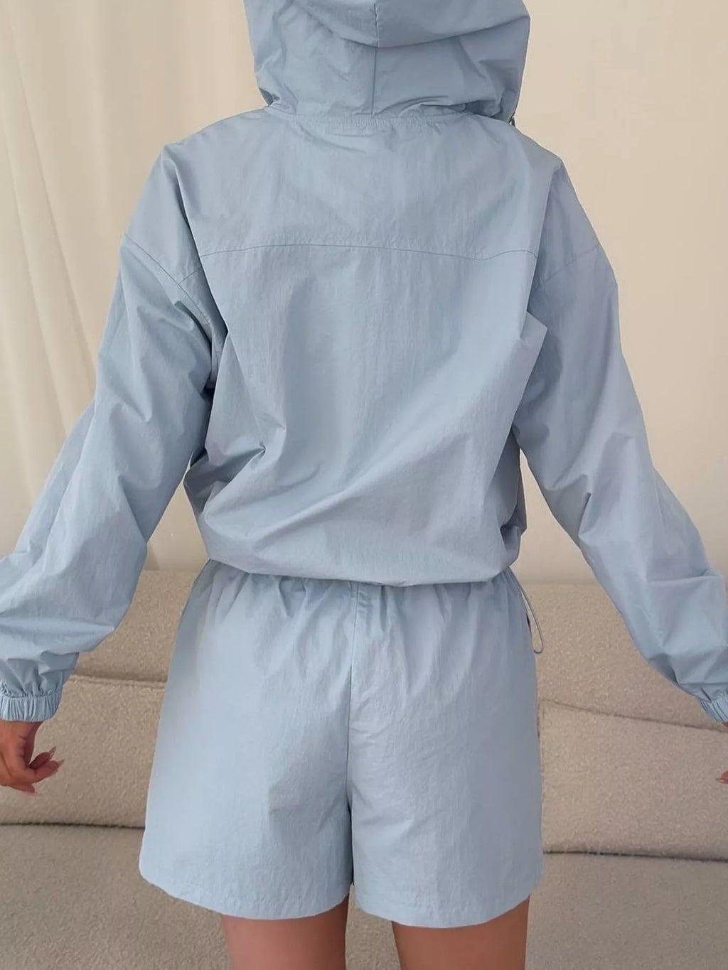 Lightweight Hooded Jacket and Shorts Set
