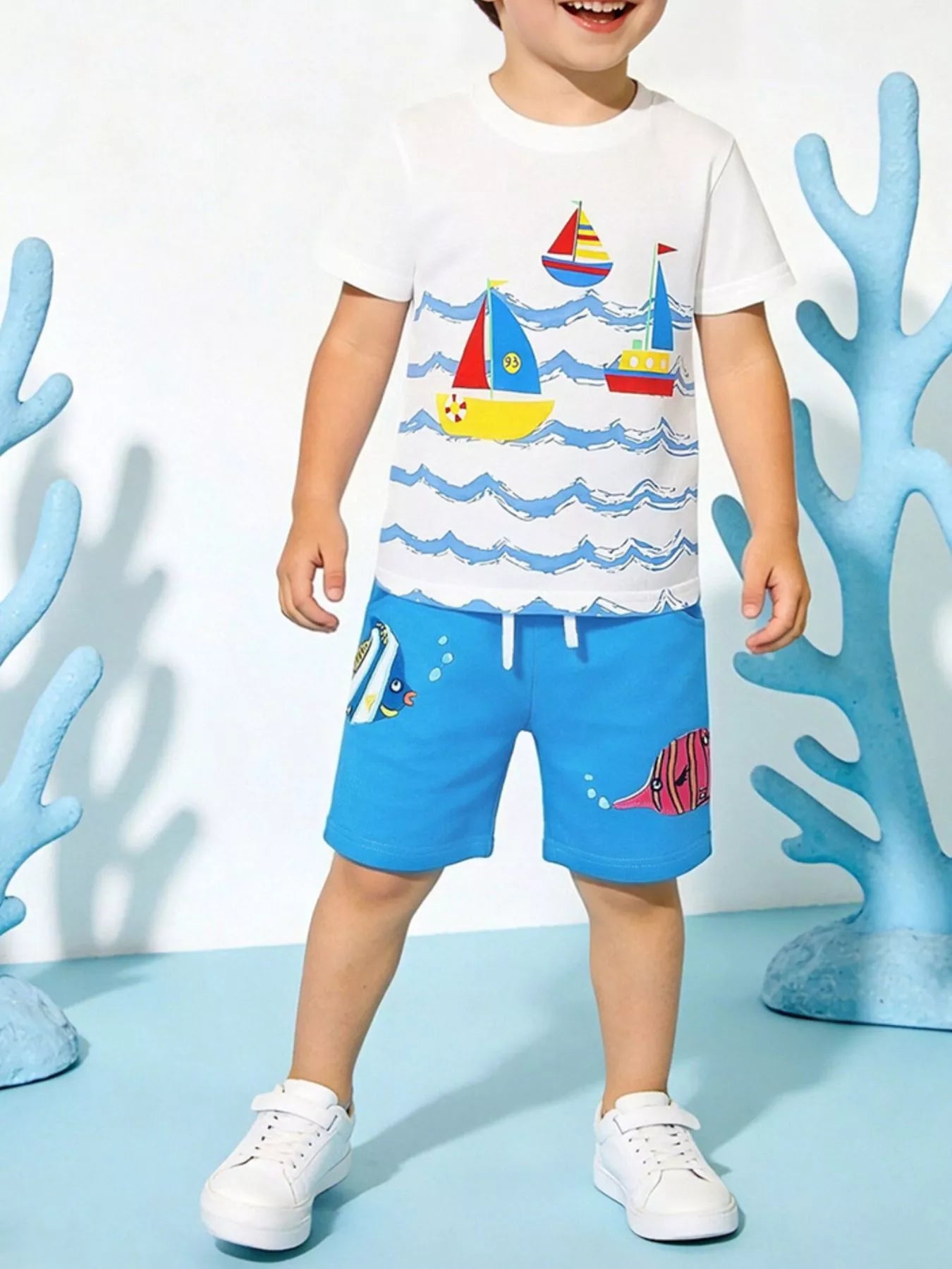 Children's Nautical Adventure Tee and Shorts Set