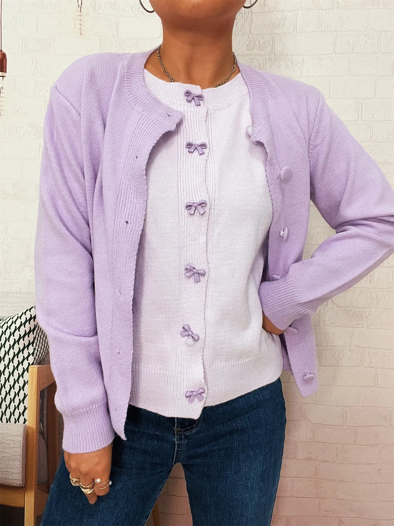 Button-Up Long Sleeve Cardigan