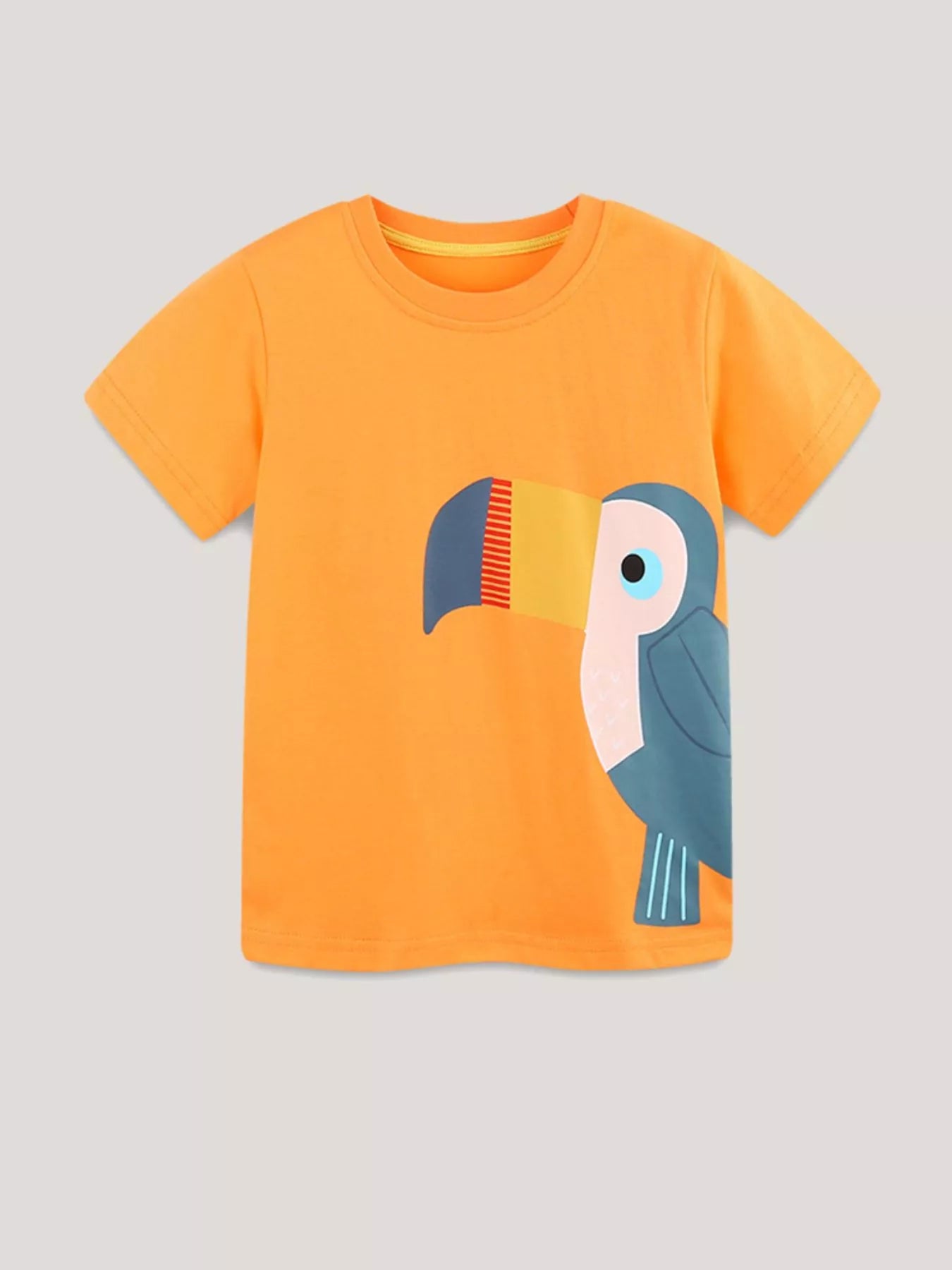 Children's Toucan Graphic Round Neck Tee