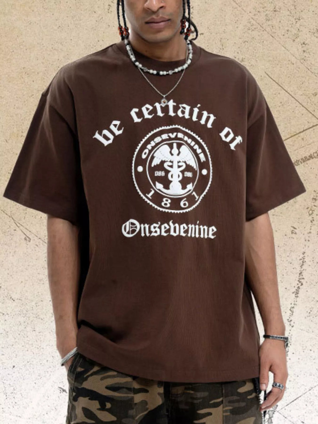 Men's Graphic Round Neck Oversized T-Shirt