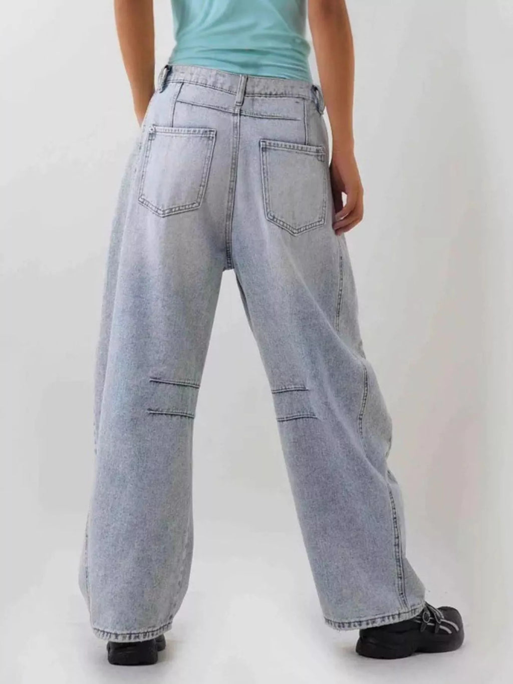 Distressed Wide Leg Jeans