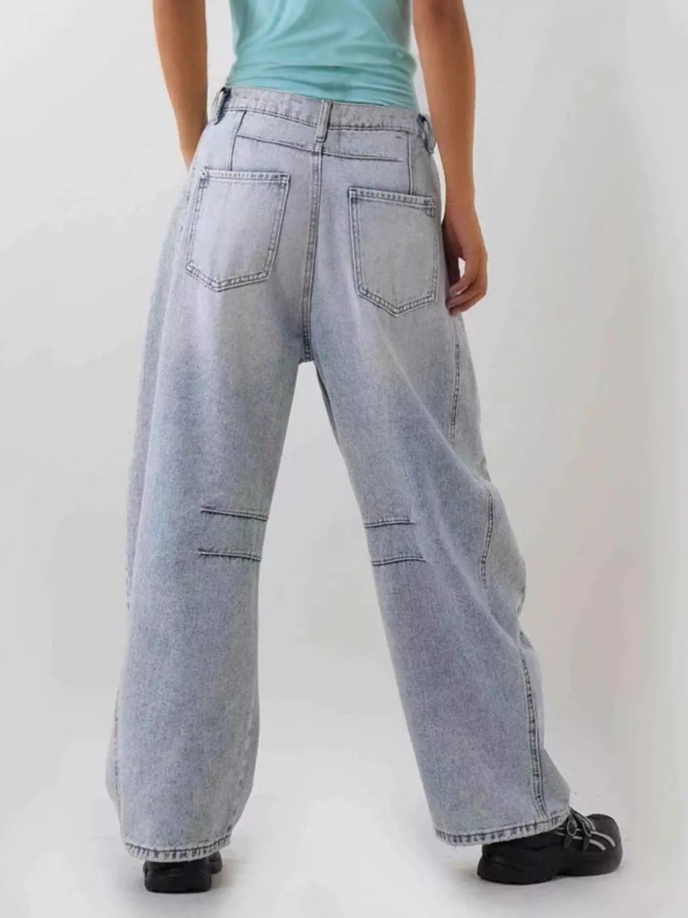 Distressed Wide Leg Jeans