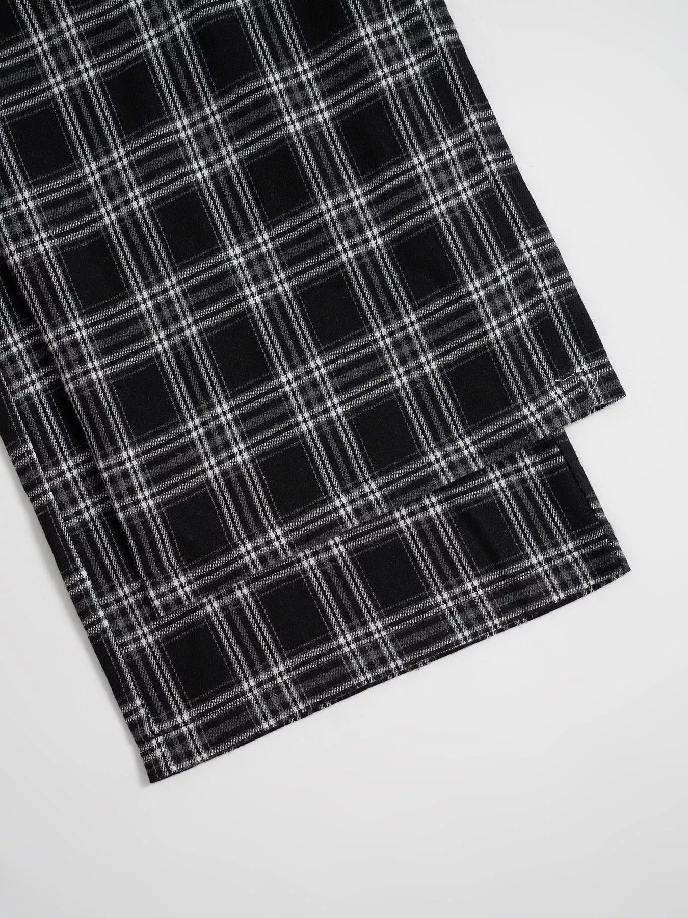 Relaxed Fit Plaid Pants