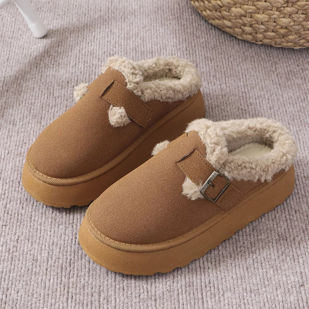 Round Toe Platform Slippers