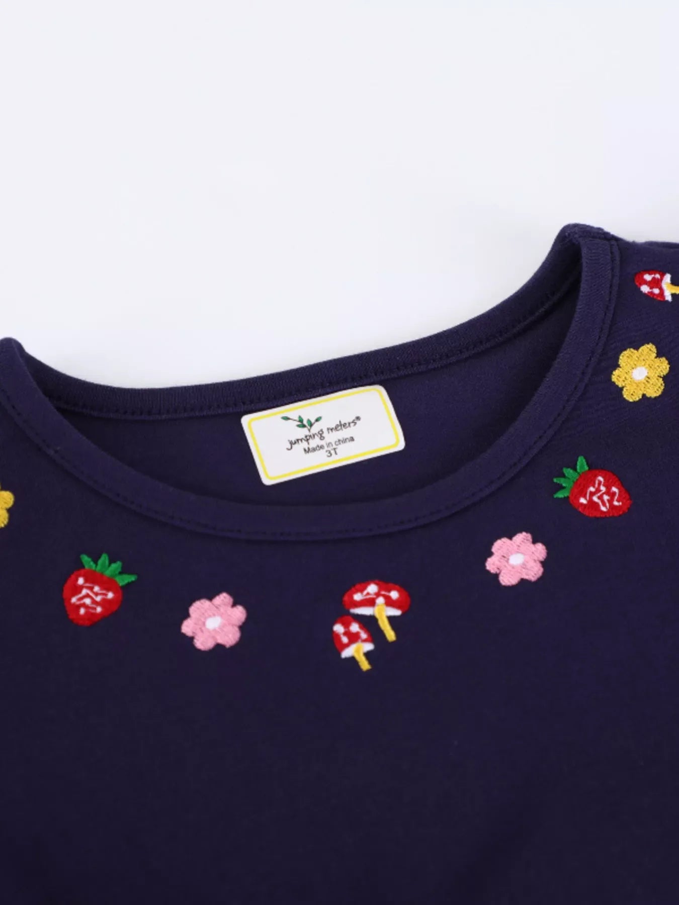 Children's Embroidered Long Sleeve Casual Dress