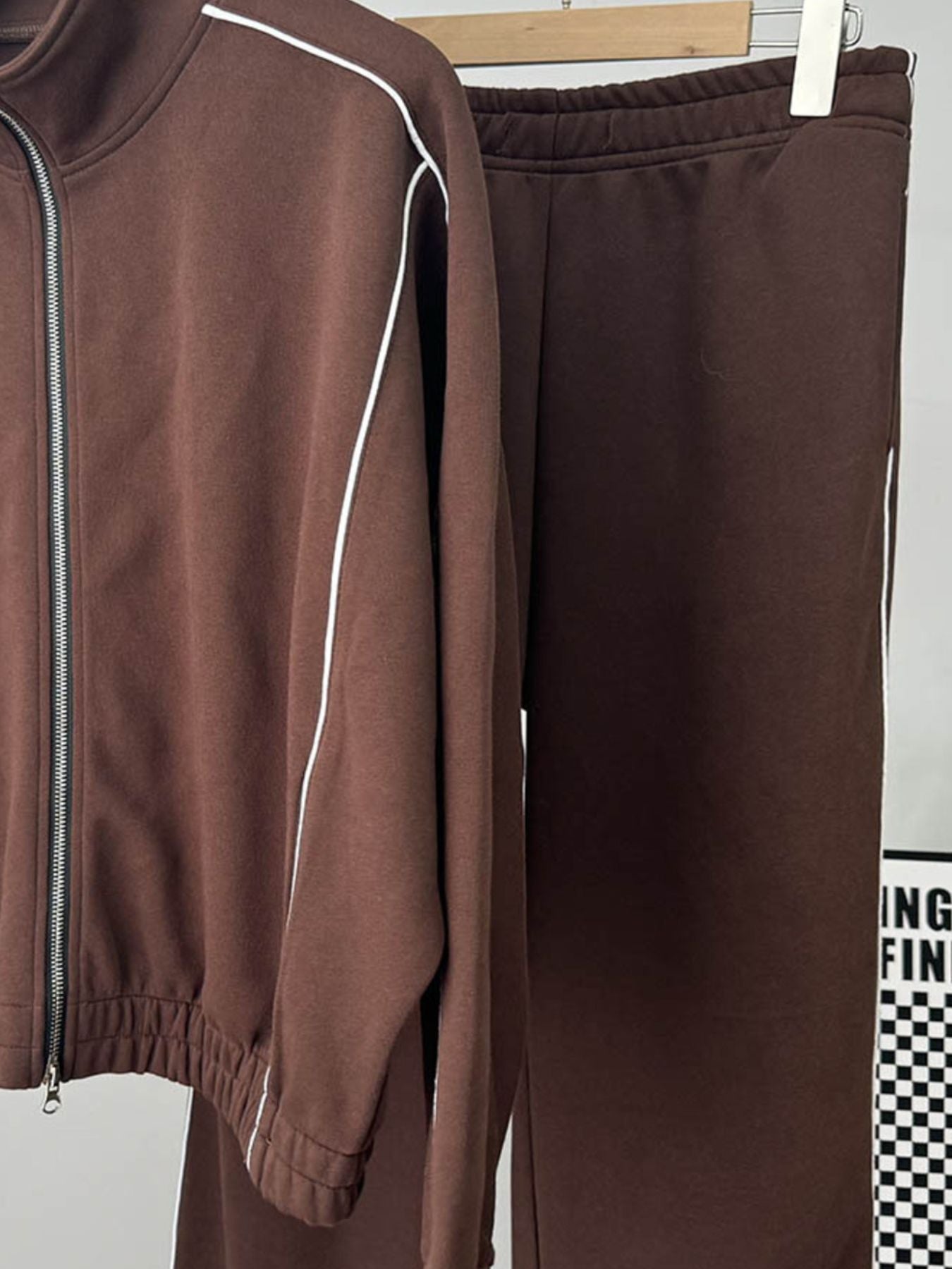 Zip Up Outerwear and Joggers Set
