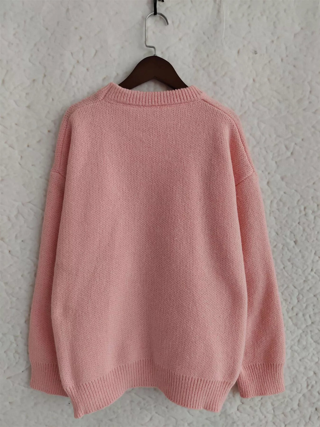 Cherry Pom-Pom Knit Round Neck Sweater