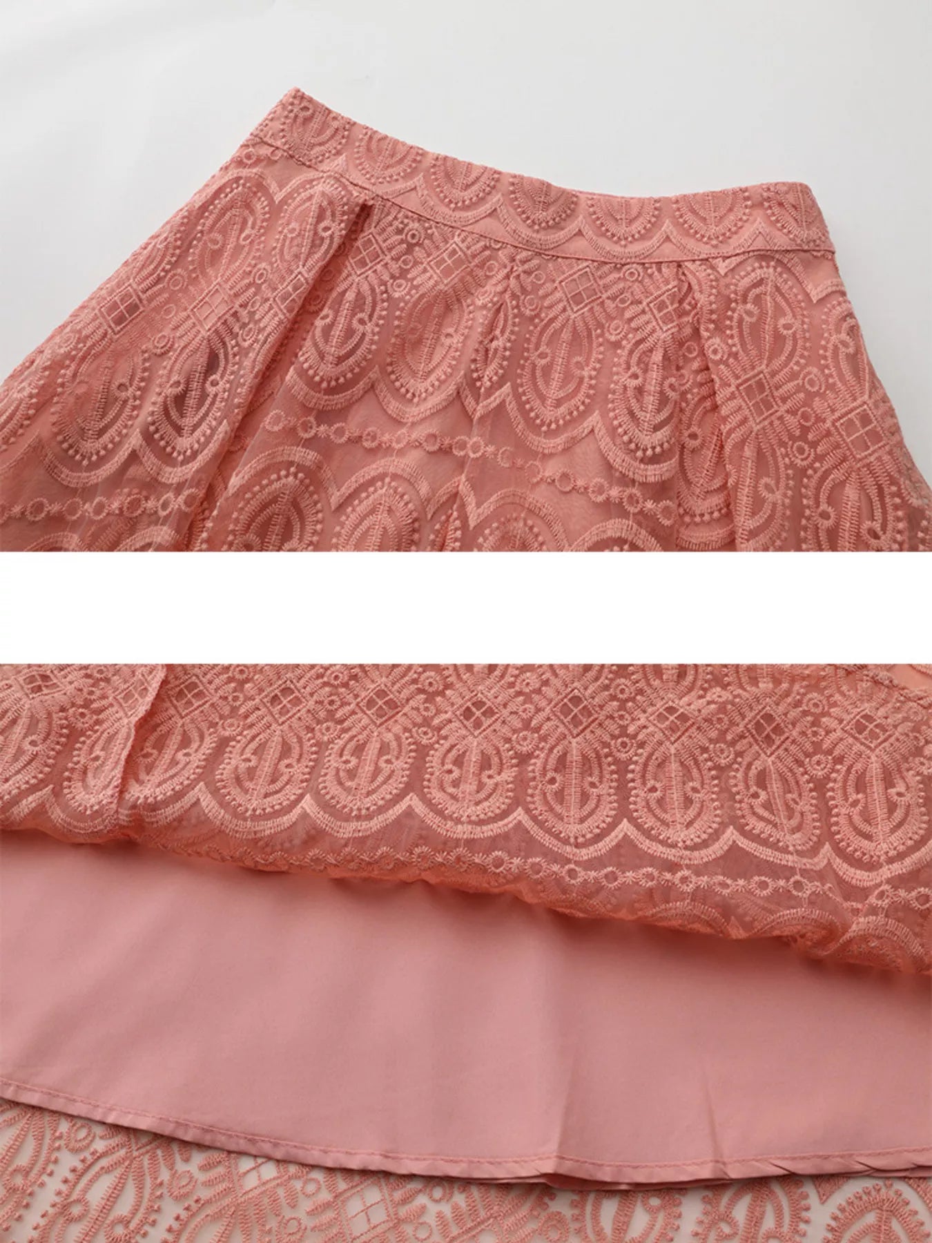 Embroidered Long Sleeve Top and Skirt Set