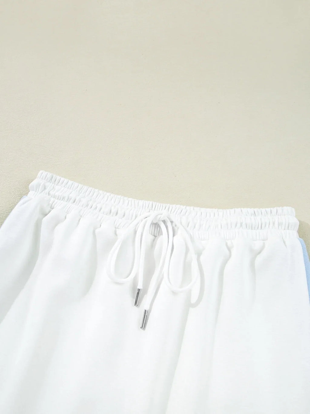 Contrast Trim Top and Mini Skirt Set