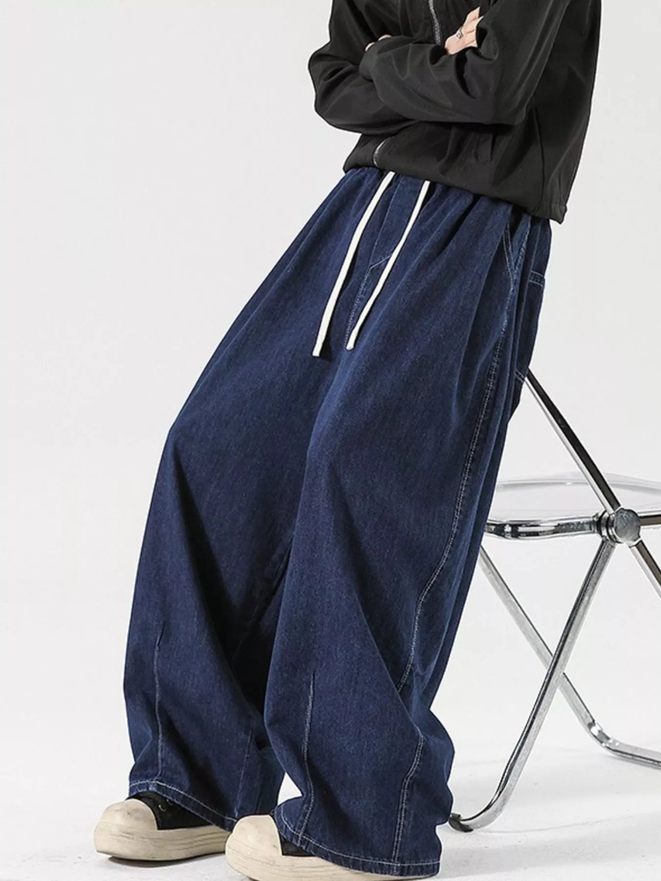 Men's Drawstring Loose Fit Jeans