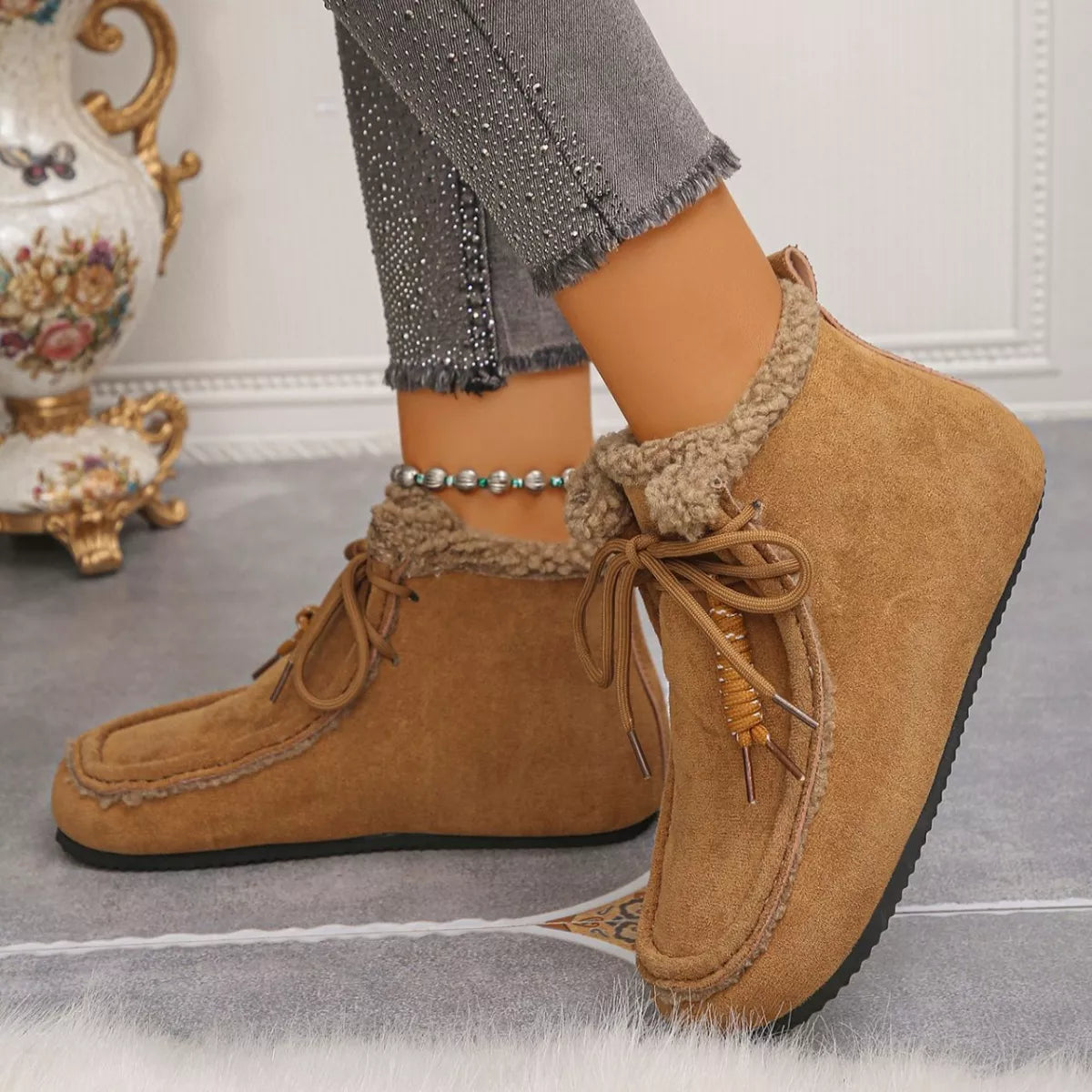 Plush Lining Ankle Boots