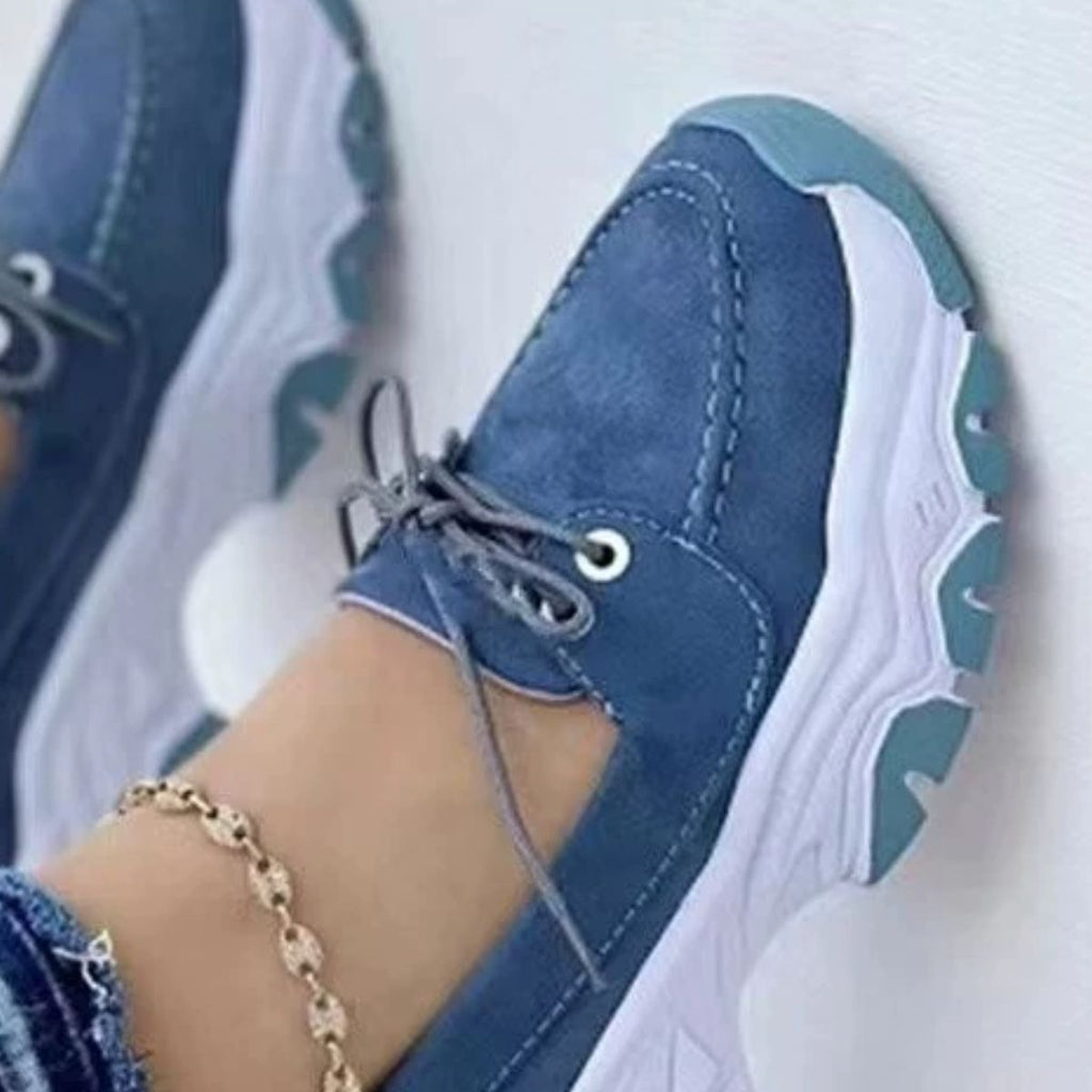 Lace Up Round Toe Sneakers