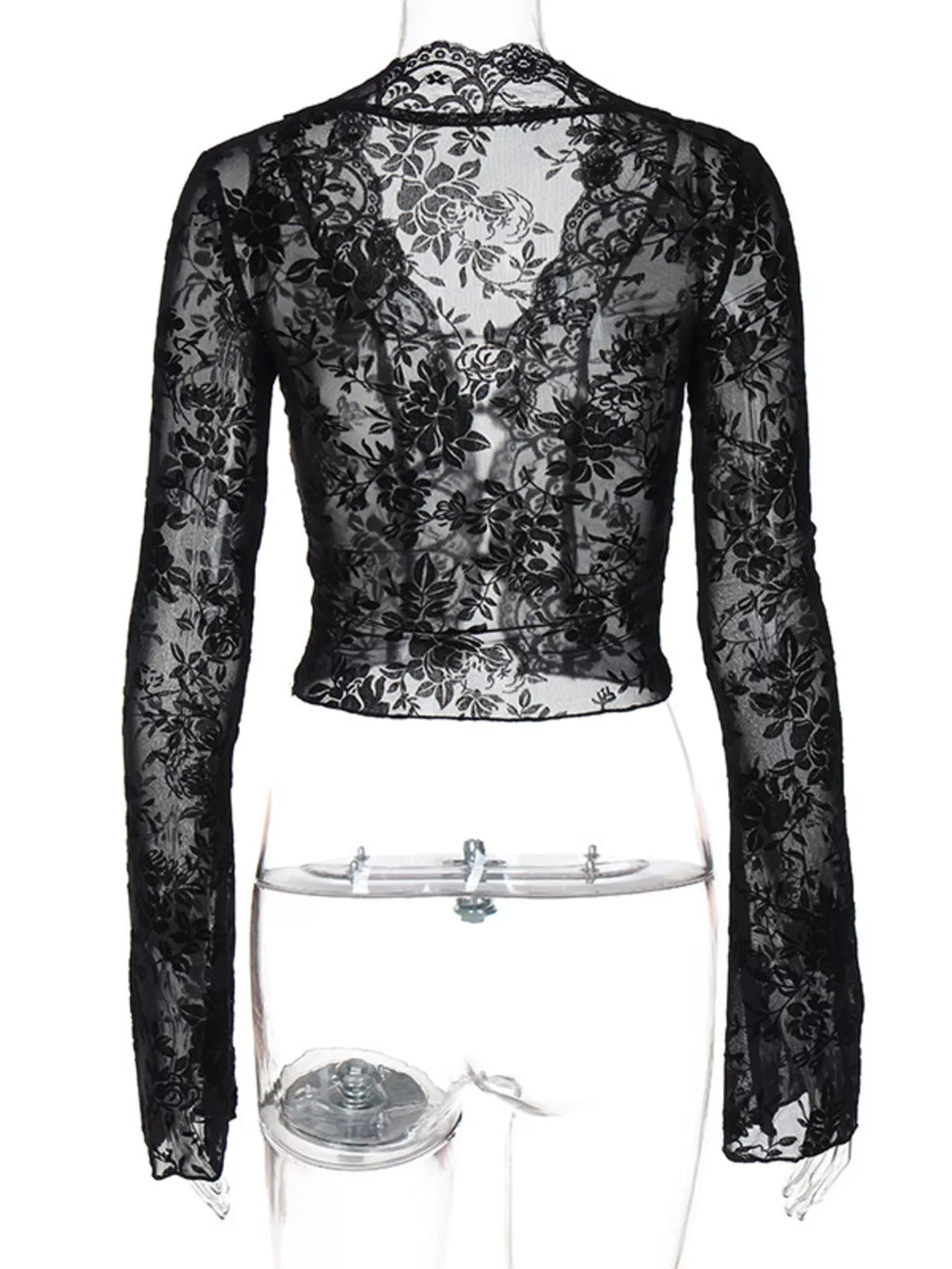 Lace Detail Long Sleeve Top