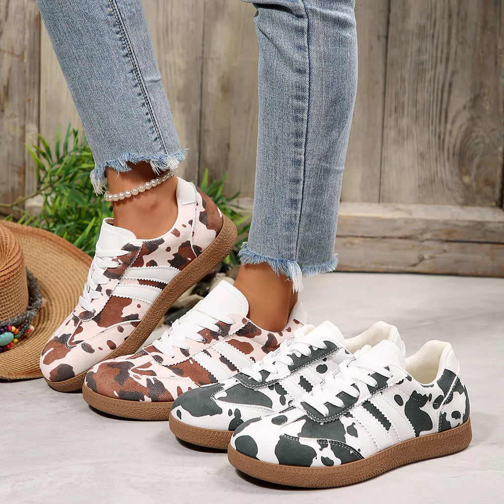 Cow Print Casual Sneakers