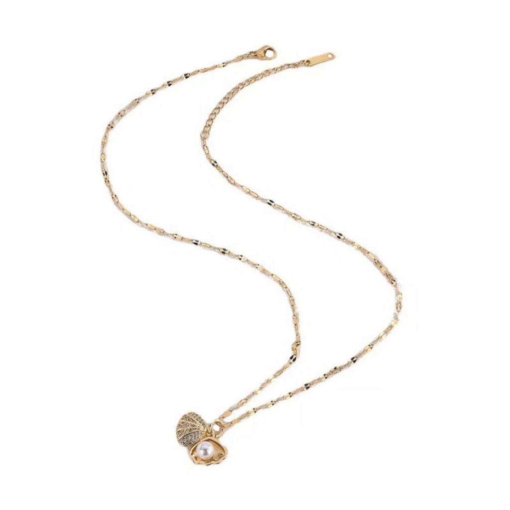 18K Gold-Plated Pearl Shell Necklace