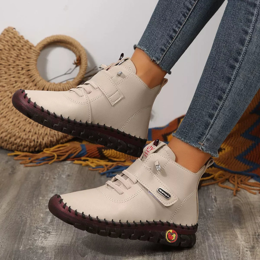 Lace Up Platform Ankle Boots