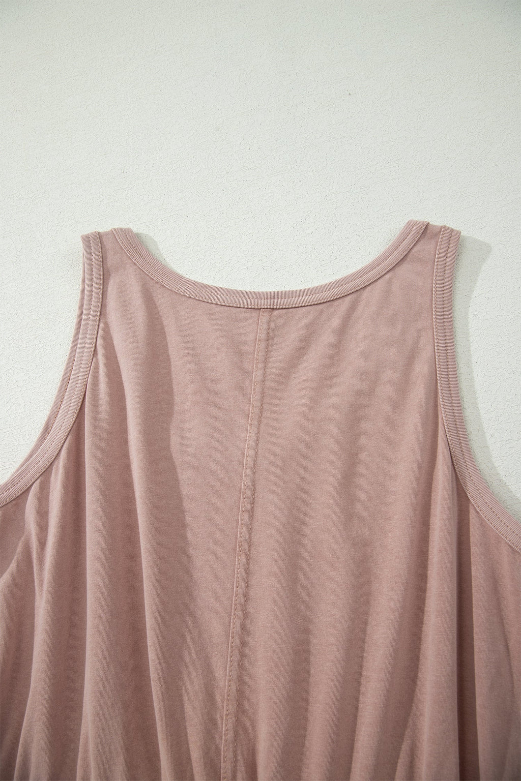 Mineral Wash Scoop Neck Elastic Waist Mini Dress