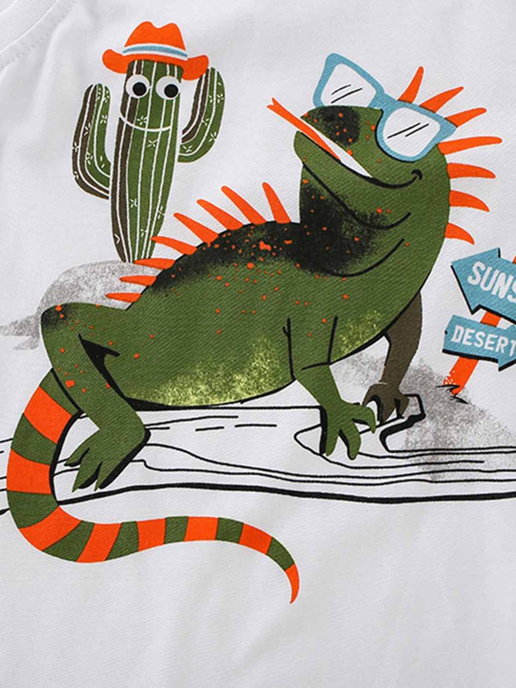 Children's Lizard Round Neck Tank and Shorts Set
