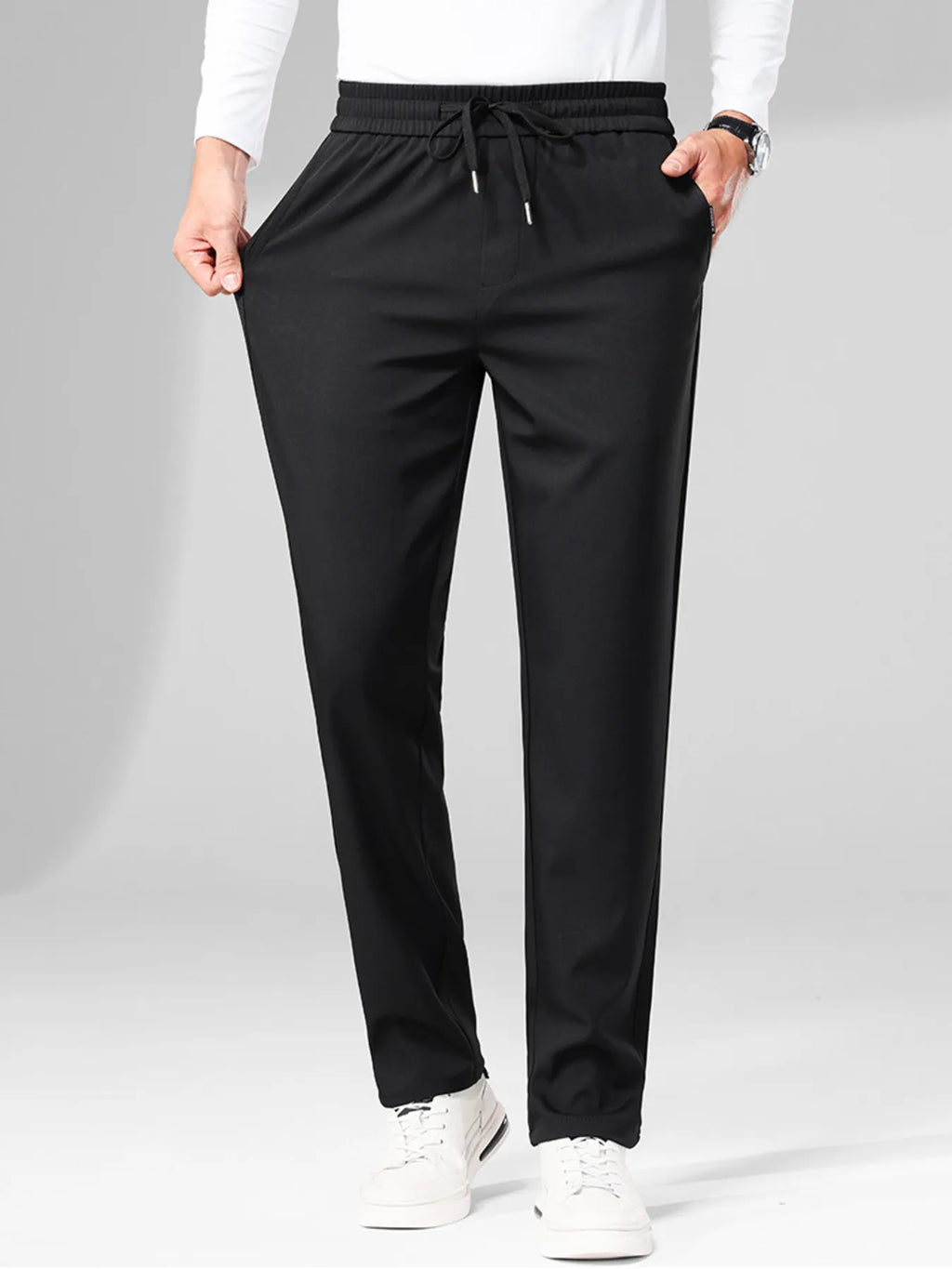 Men's Plus Size Drawstring Pants with Pockets