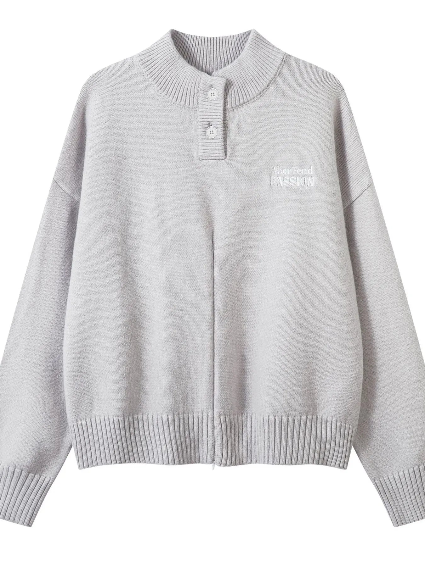 Men's Oversized Quarter-Zip Knit Sweater