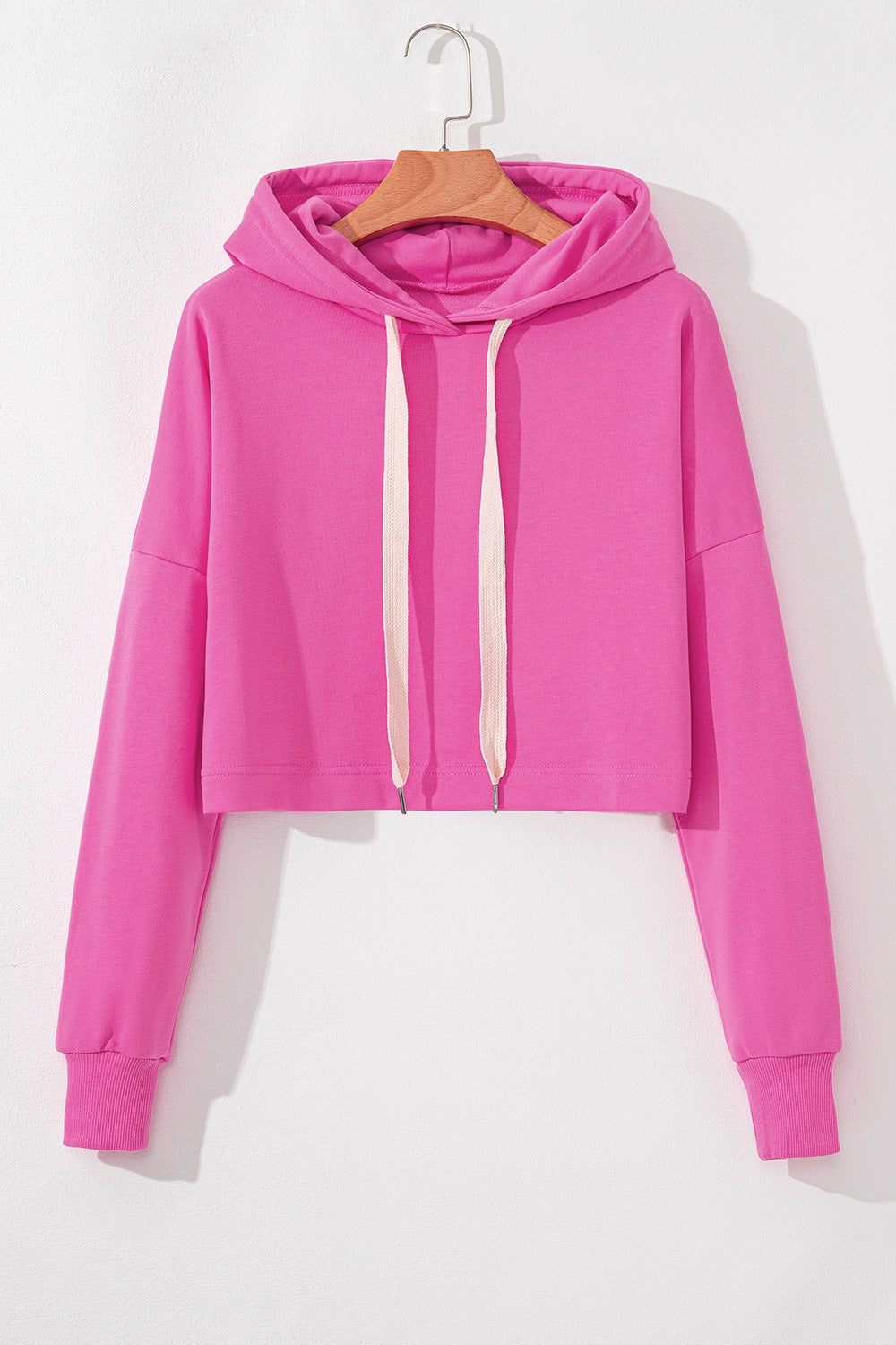 Drawstring Dropped Shoulder Hoodie