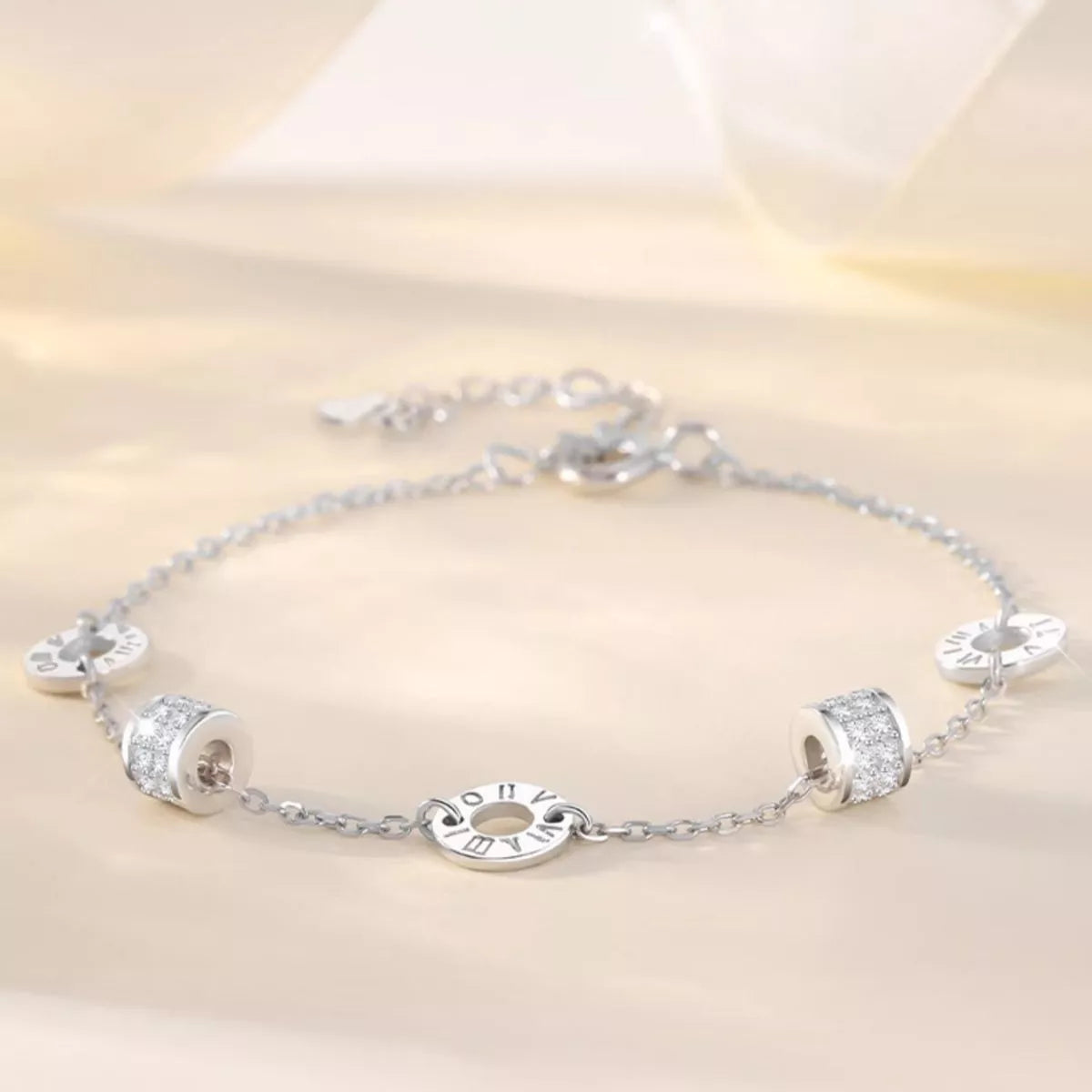 925 Sterling Silver Chain Geometric Bracelet