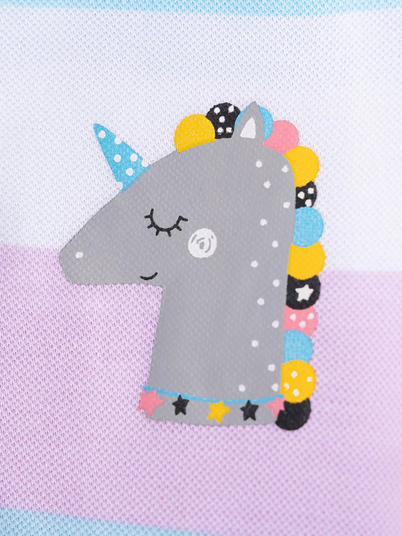 Children's Striped Unicorn Polo Dress