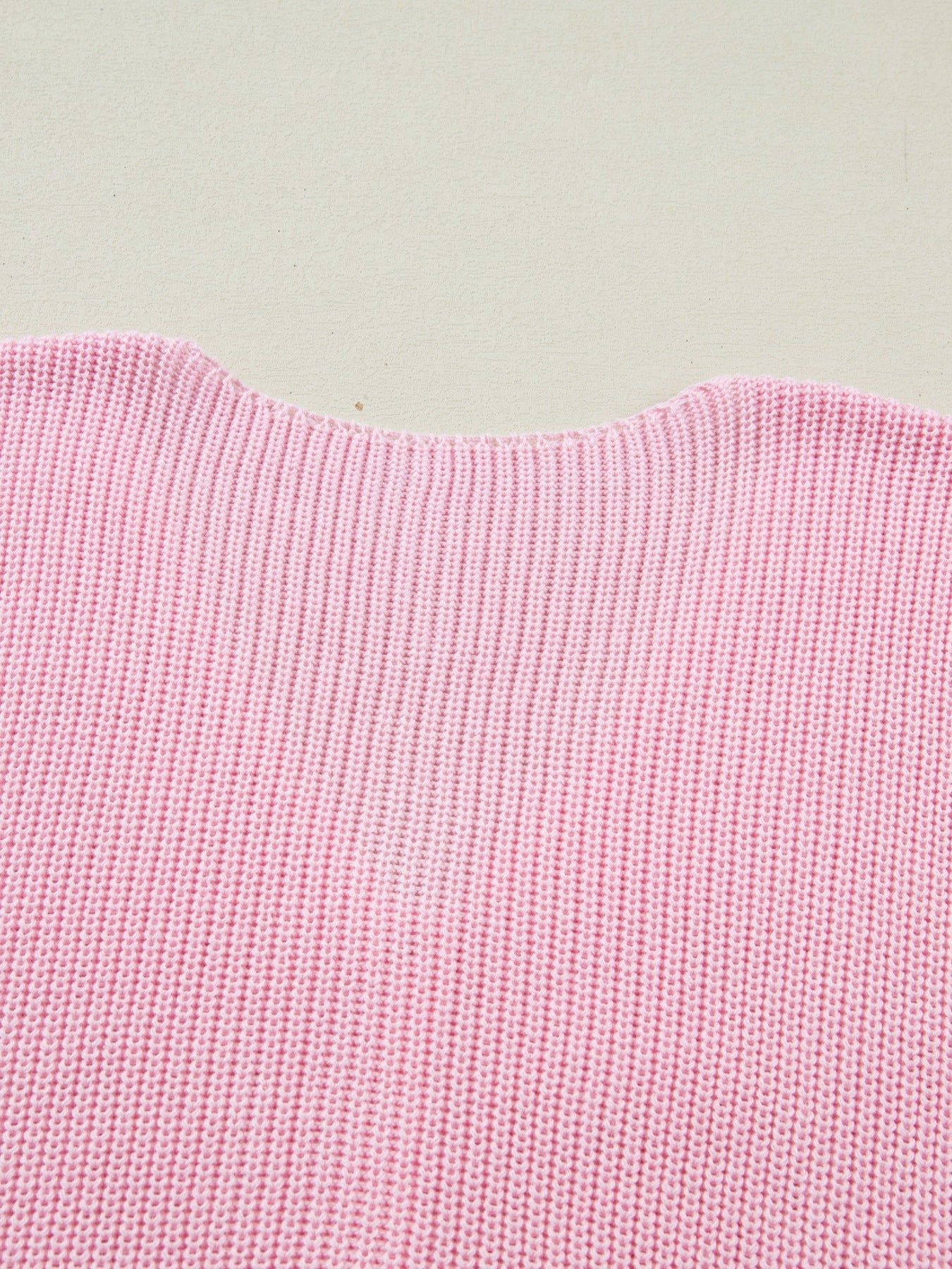 Solid Color Knit V Neck Button Front Sweater Vest
