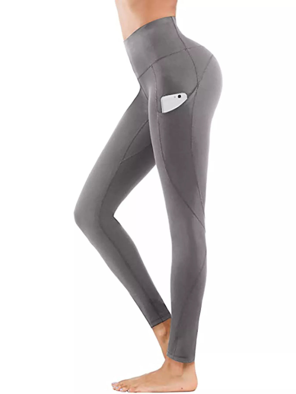 High-Waisted Active Leggings with Pocket