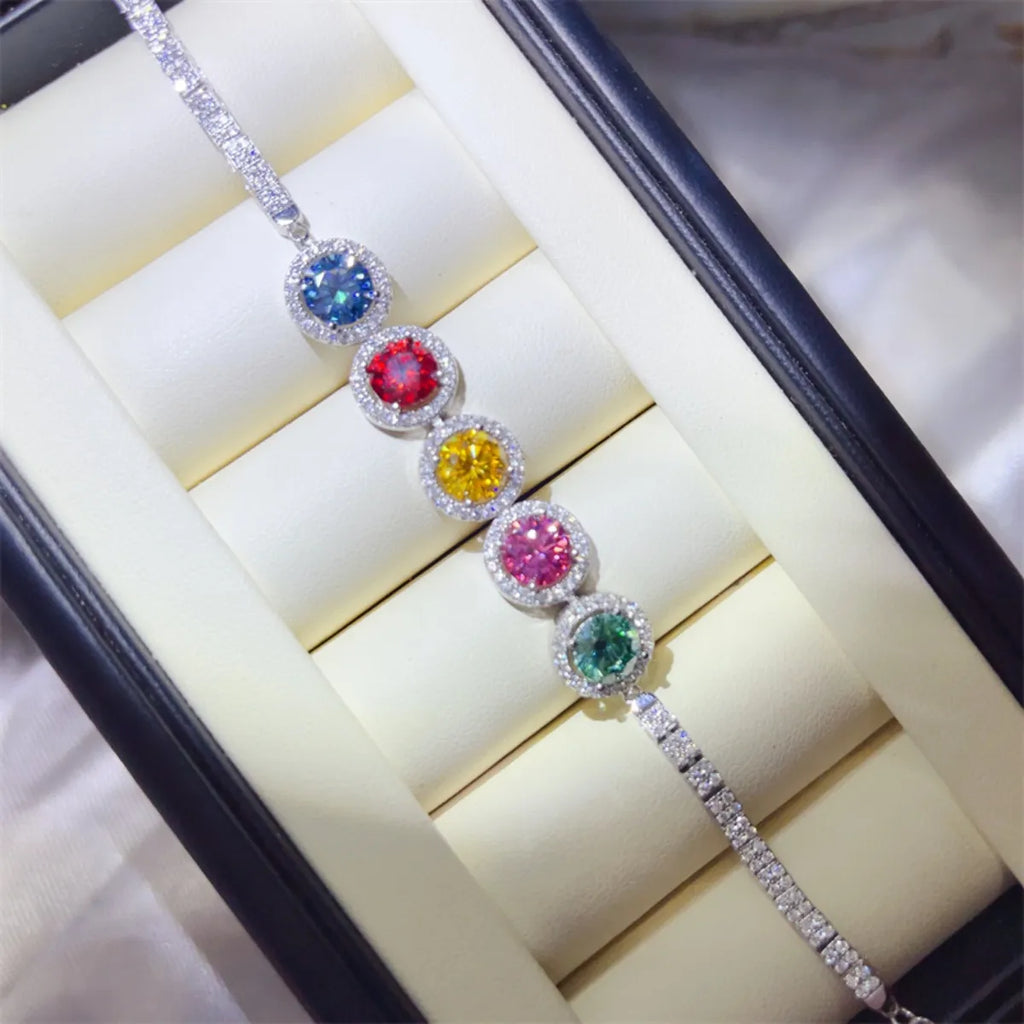 5 Carat 925 Sterling Silver Moissanite Bracelet