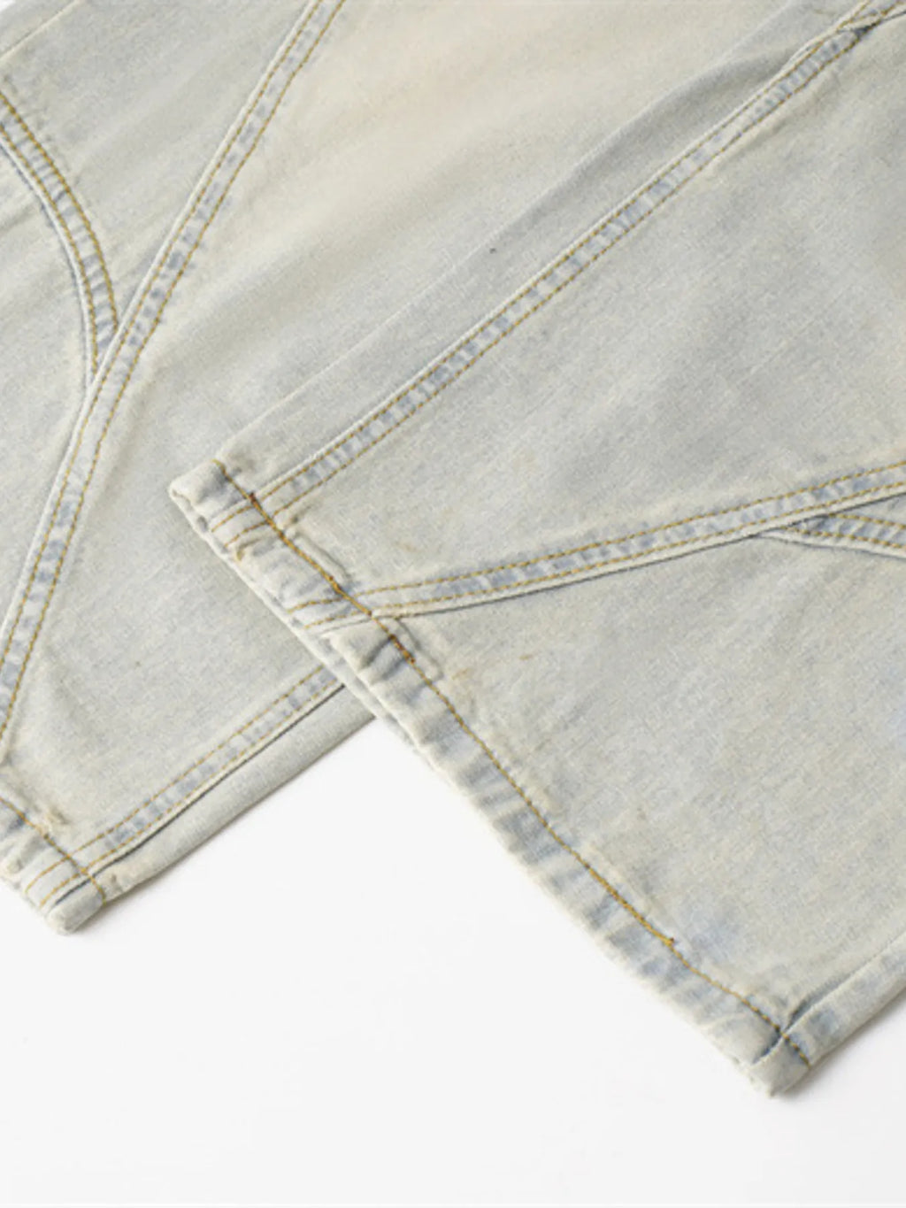 Men's Frayed Hem Wide Leg Jeans