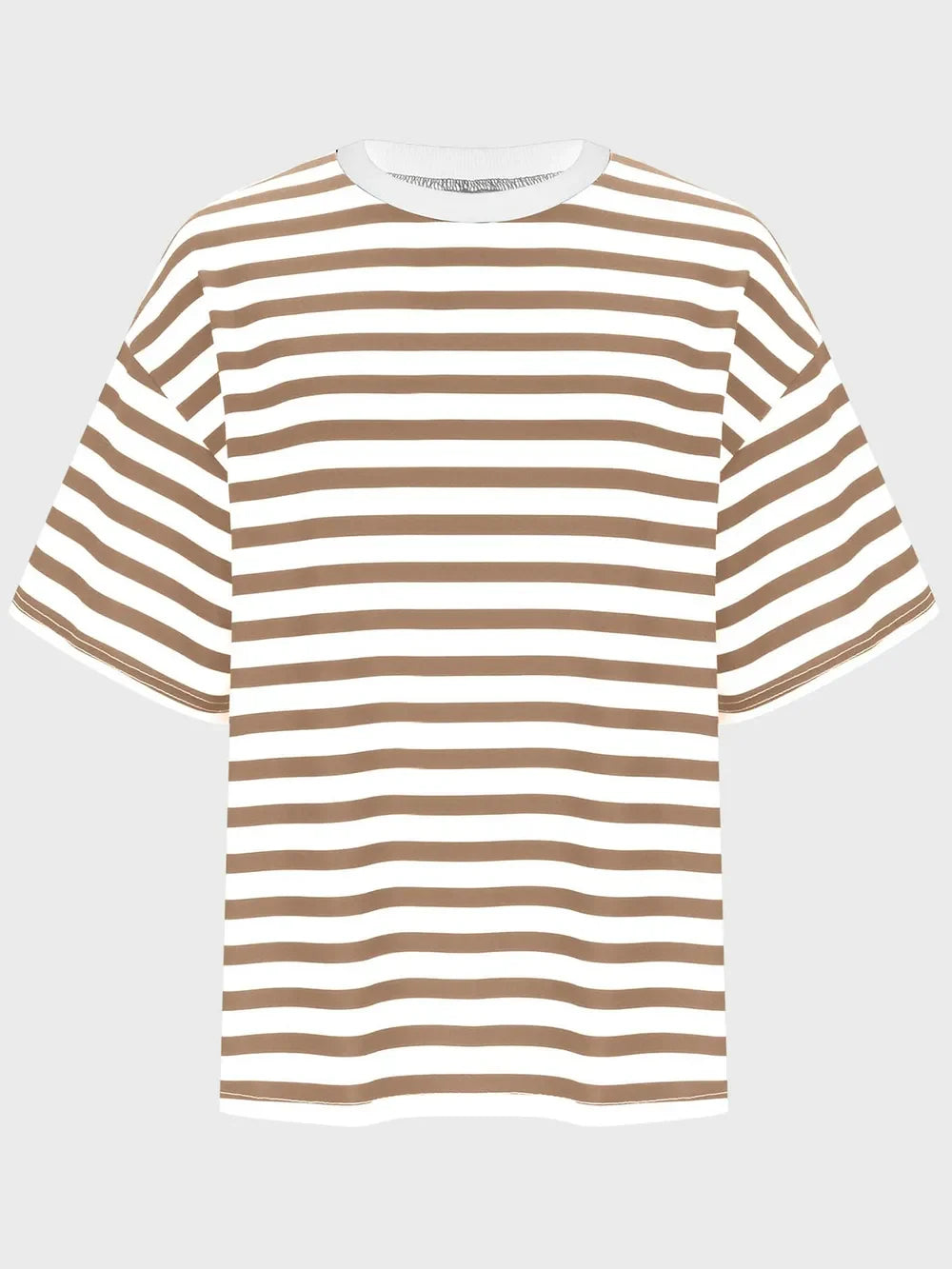 Striped Round Neck Half Sleeve T-Shirt
