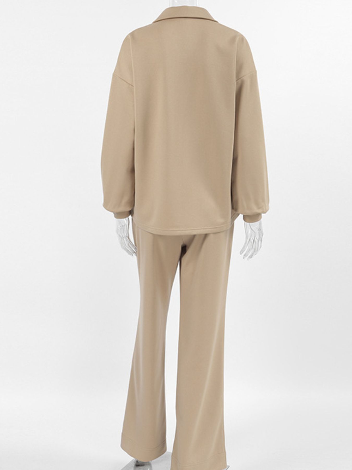Quarter Zip Long Sleeve Top and Pants Set