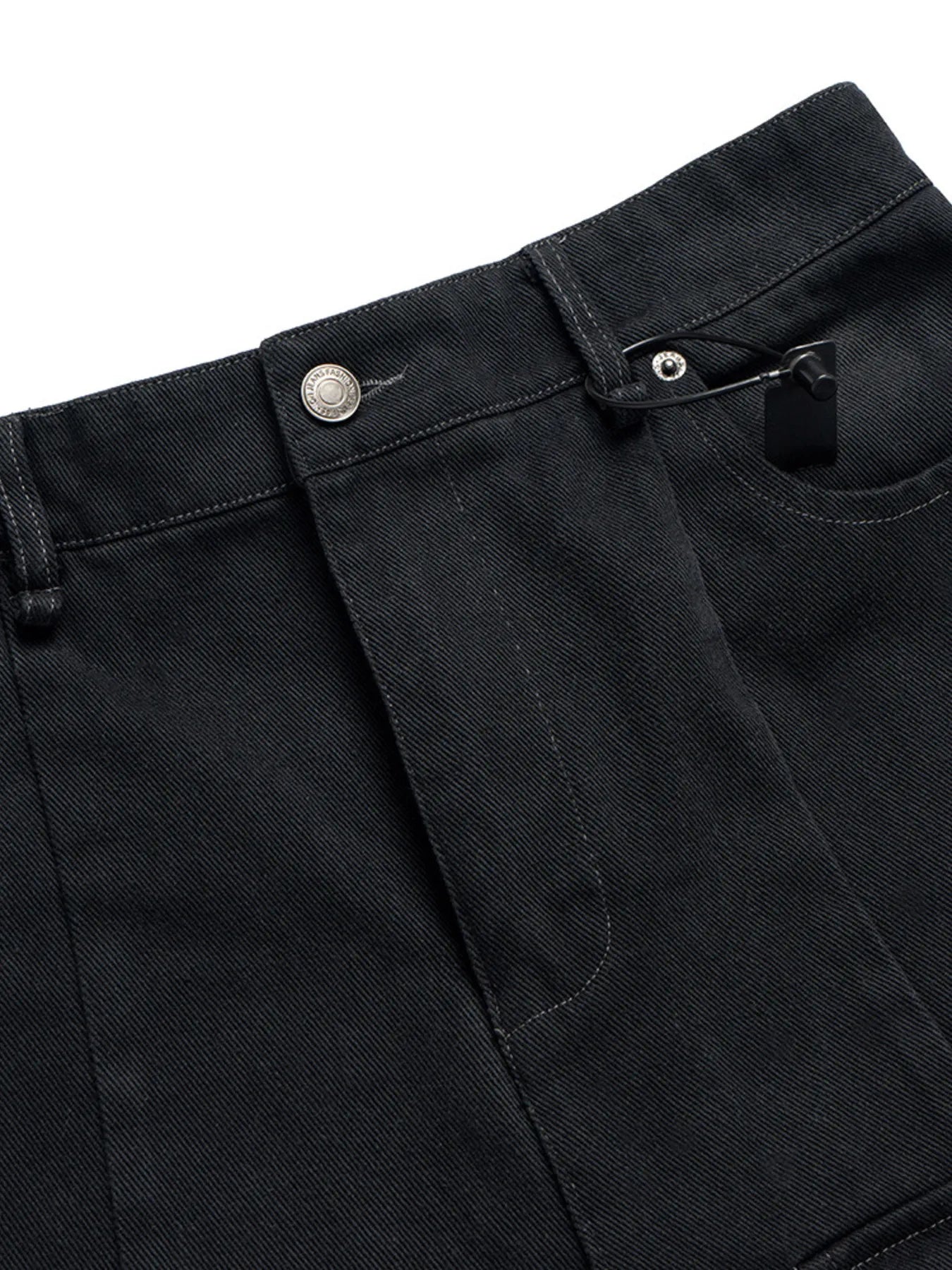 Men's Wide Leg Detachable Cargo Jeans with Multi-Pockets