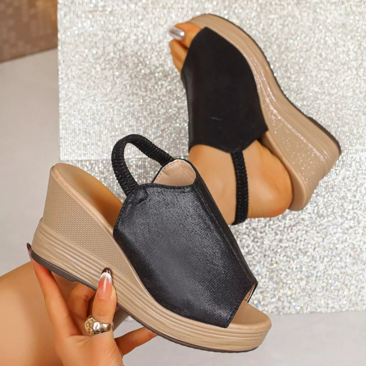 Open Toe Wedge Sandals