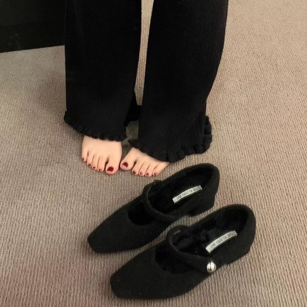 Elegant Block Heel Mary Jane Loafers