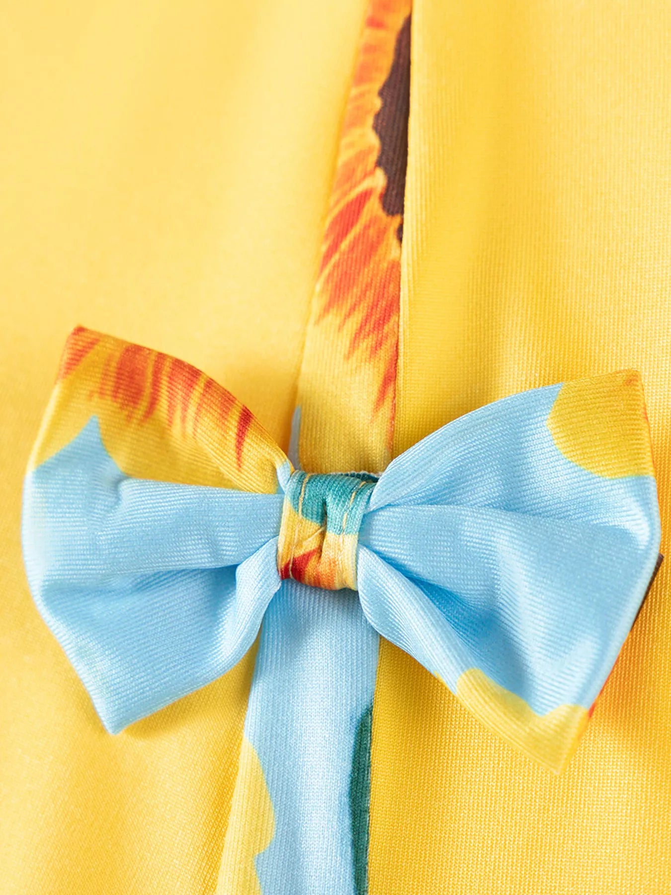 Children's Sunflower Ruffle Cap Sleeve Dress