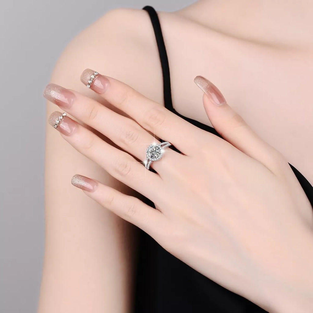 1 Carat 925 Sterling Silver Moissanite Ring
