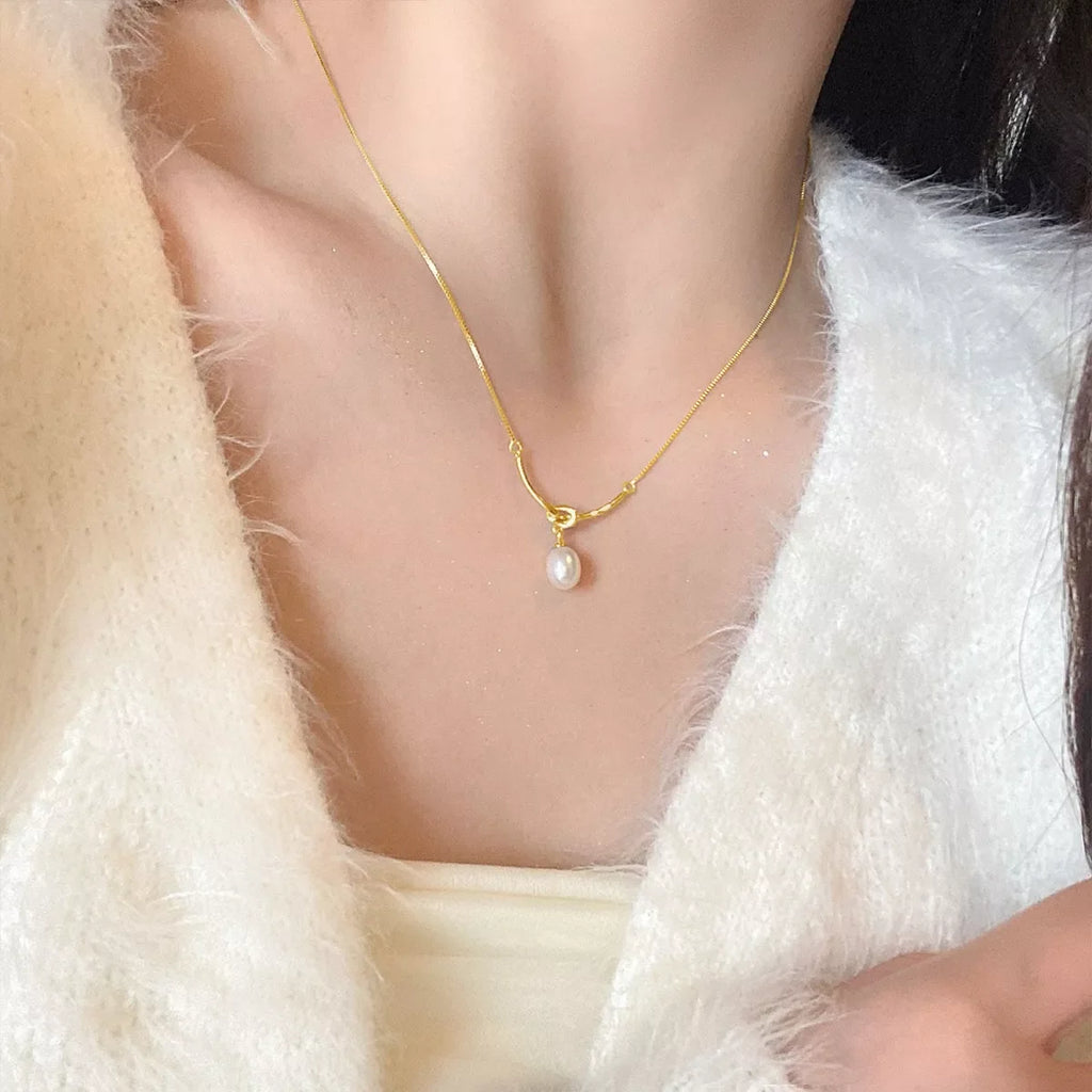 925 Sterling Silver Pearl Necklace