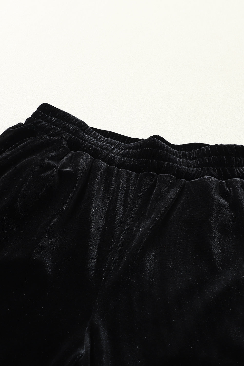Solid Velvet Jogger Pants