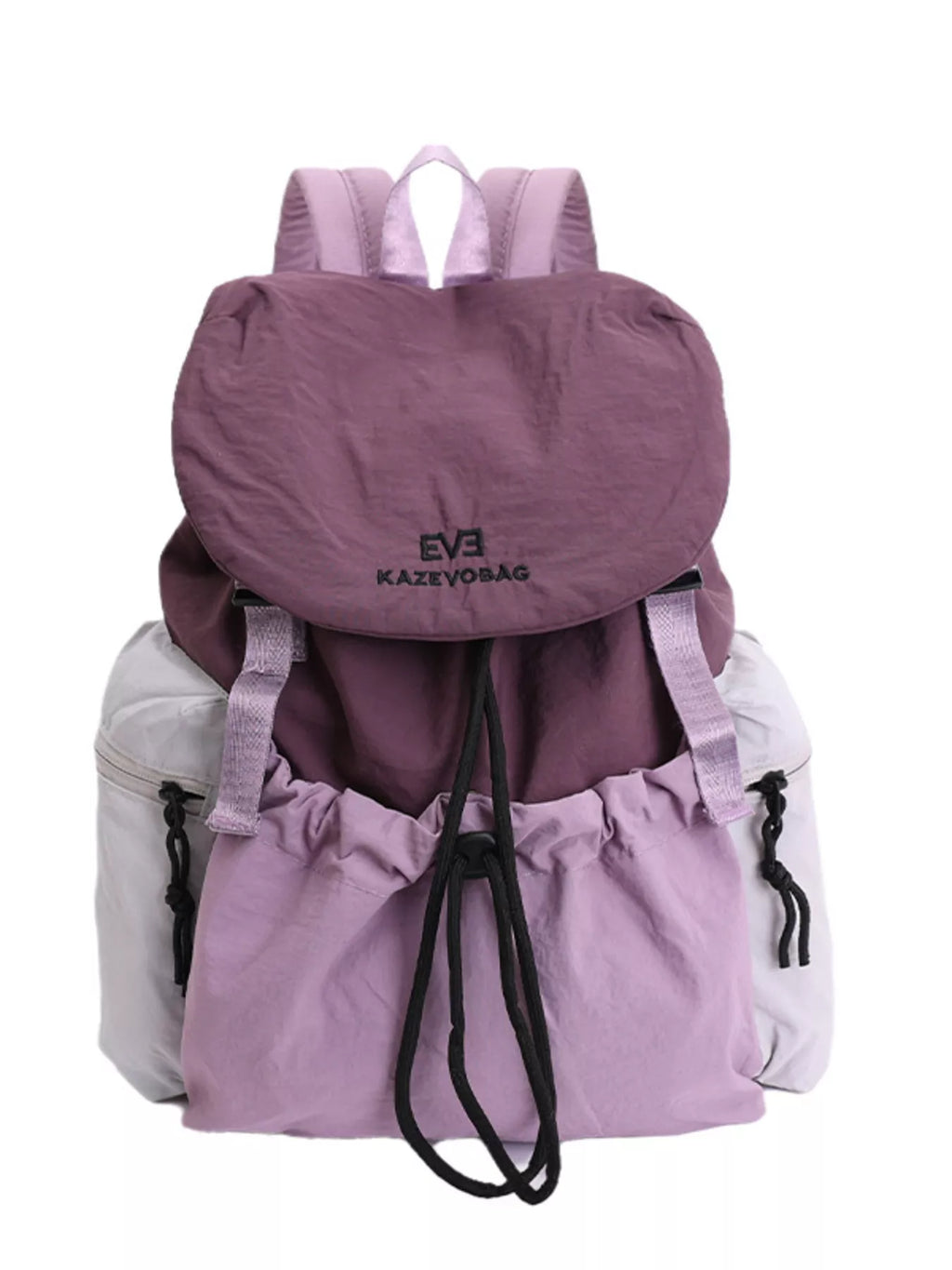 Drawstring Color Block Backpack Bag